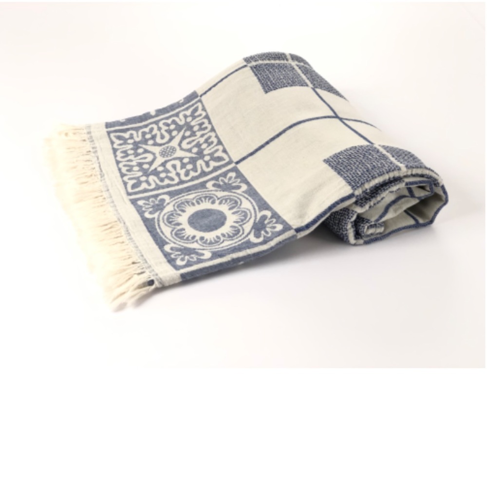NAVY SEVILLA THROWS